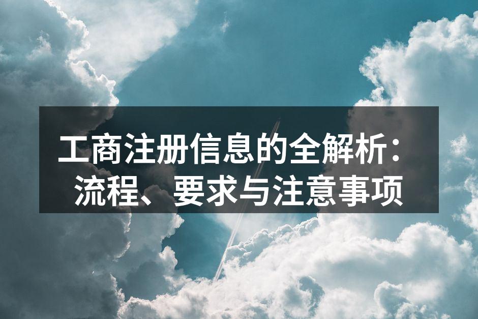工商注册流程示意图